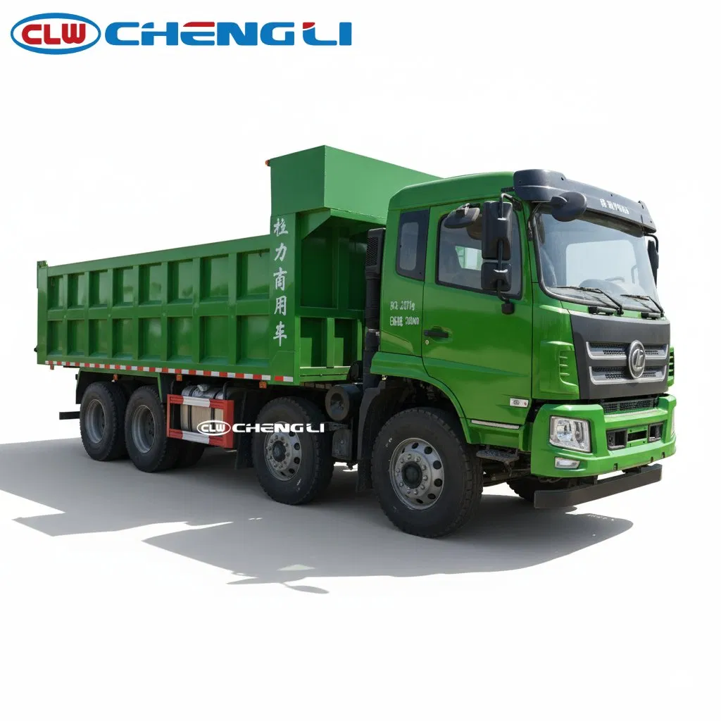 Camión volquete CLW 8×4 con carga útil indicada de 19.720 kg