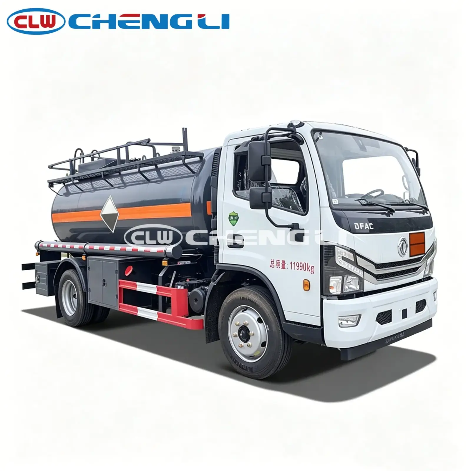 Camión cisterna químico Dongfeng 4×2 de 6,7 m³, vista 3