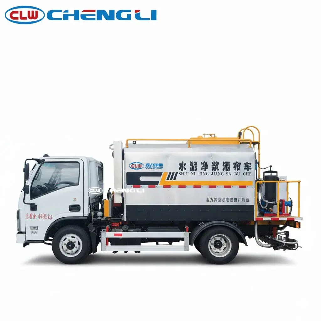 Imprimador de asfalto Dongfeng Vasol 4×2 de 5.500 L, vista lateral izquierda