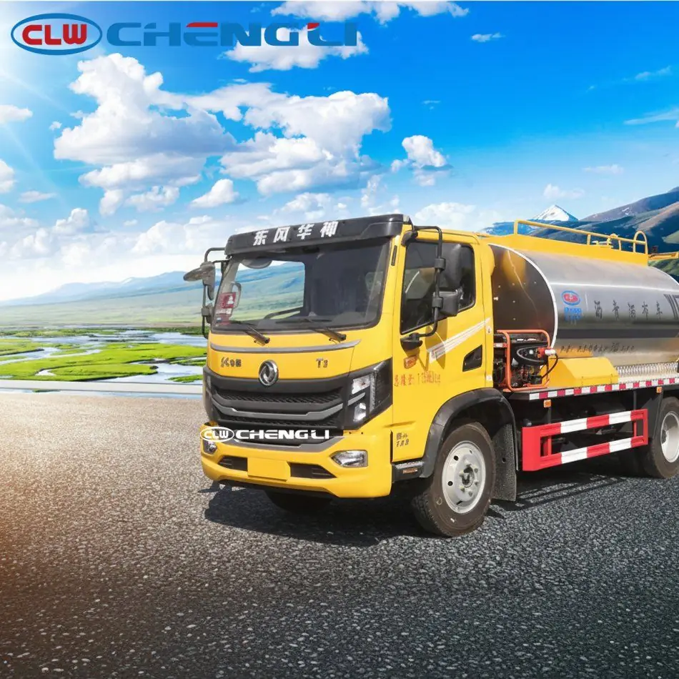 Imprimador de asfalto Dongfeng T3 4×2 de 5.000–6.300 L