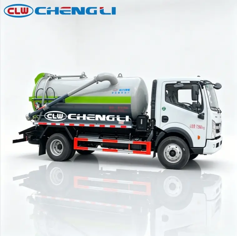Camión succionador Dongfeng 4×2 de 5 m³ nominales, vista 4