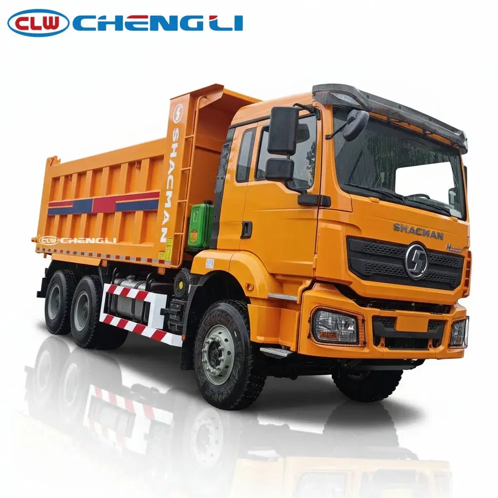 Camión volquete Shacman 6×4 con elevación frontal, vista 5